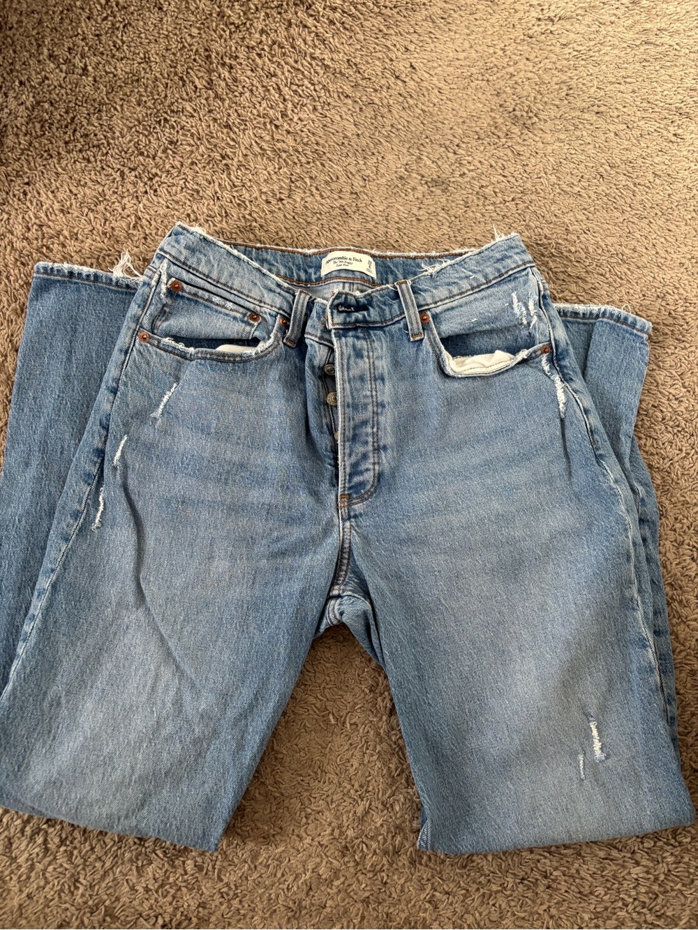 Abercrombie & Fitch Light Blue '90s Baggy Low Rise Jeans